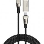 Baseus Flash Series One-for-Two Fast Charging Data Cable With Square Head Type-C to C+DC 100W 2m